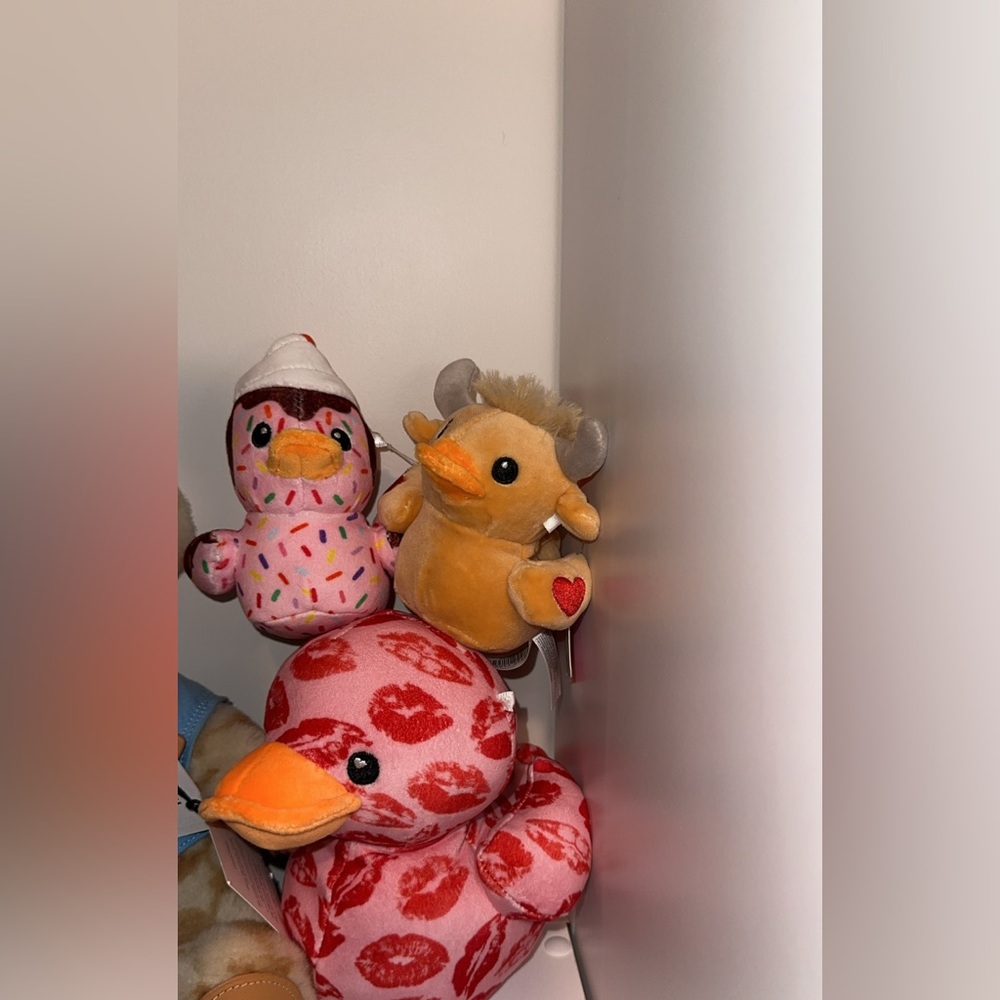 Valentines duck plushie bundle NWT